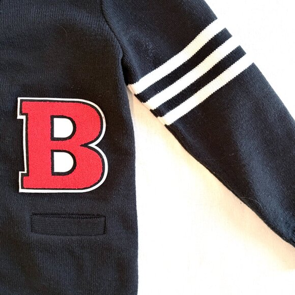 Dennis Uniform letterman cardigan Small black red - Picture 2 of 9